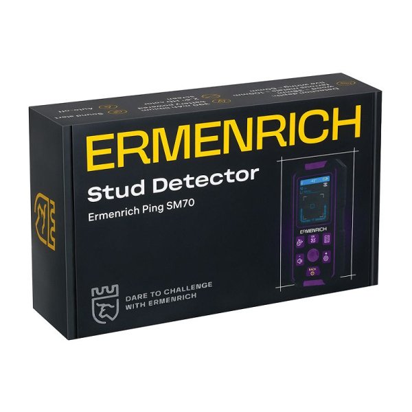 Детектор скрытой проводки Ermenrich Ping SM70, фиолетовый купить по низкой цене | МАКСПРОФИТ