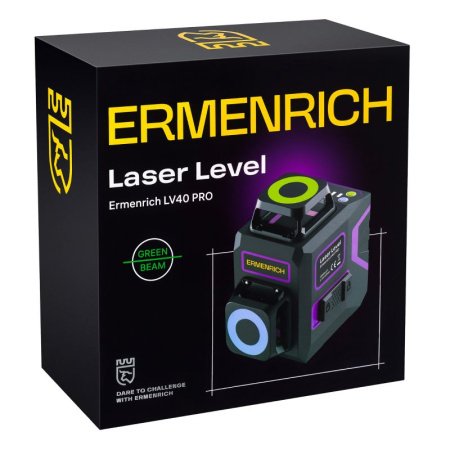 Лазерный уровень Ermenrich PRO LV40, фиолетовый купить по низкой цене | МАКСПРОФИТ